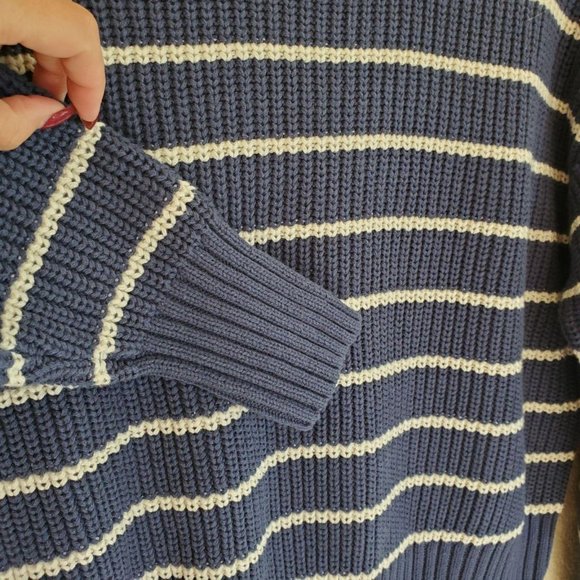 NEW A.N.A. Striped Knit Sweater M - Picture 5 of 8